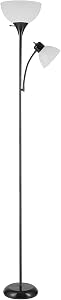 Globe Electric 67135 72" Floor Lamp with Adjustable Reading Light, Bright, Easy-to-As