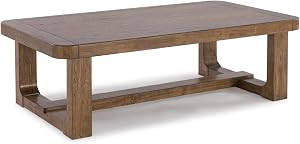 Signature Design by Ashley Cabalynn Coffee Table, Large 56 Inch Rectangular Cocktail Table