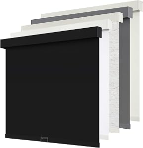 SUNOFF Cordless Blackout Roller Shades Blinds for Windows Free-Stop,Pull Down Room Darkeni